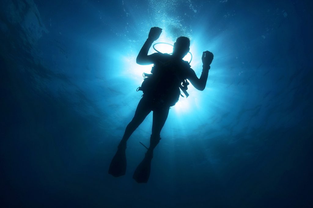 diver, light, diving